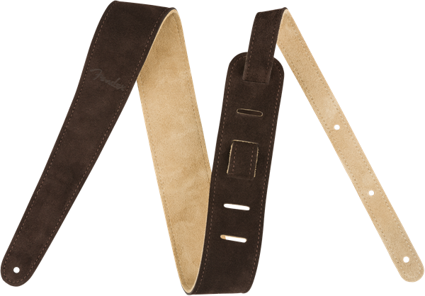 Fender 2" Suede Strap, Brown/Tan, Reversible Tracolla per Chitarra