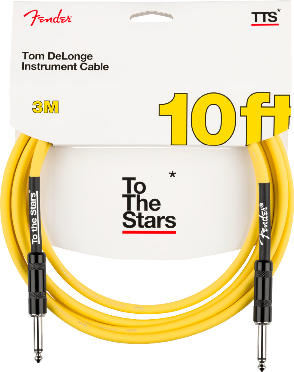 Fender Tom DeLonge 10' To The Stars Instrument Cable, Graffiti Yellow 3 metri