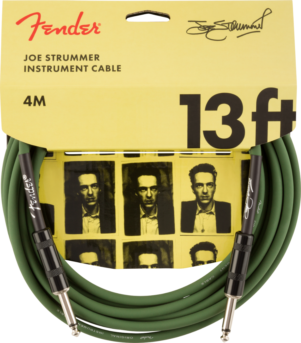 Fender  Joe Strummer Pro 13' Instrument Cable, Drab Green