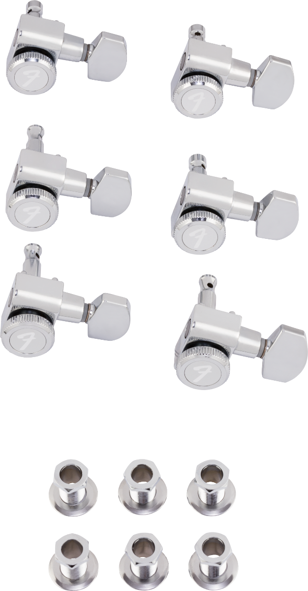 Fender Locking Stratocaster®/Telecaster® Staggered Tuning Machines ( Chrome) (6)