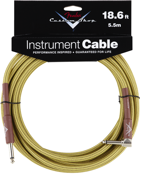 Fender FG186TL Custom Cables Tweed da 5.5 Metri jack ad angolo
