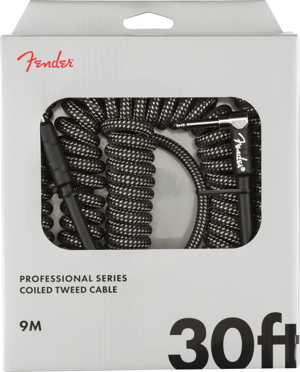 Fender Professional Coil Cable, 30', Gray Tweed mt 9 Cavo per Chitarra