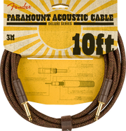 Fender Paramount 10' Acoustic Instrument Cable, Brown 3 Metri