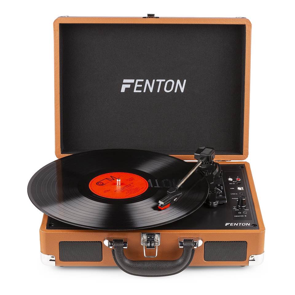 Fenton RP115F Record Player BT Brown