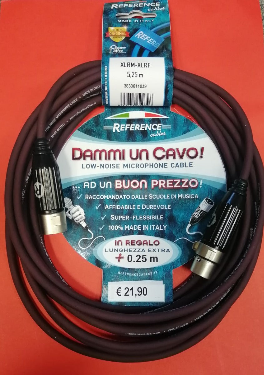 Reference "Dammi Un Cavo" Cavo professionale per microfono XLRM-XLRF 5,25 metri