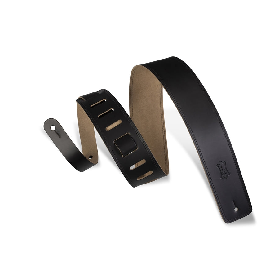 LEVY'S - DM1-BLK TRACOLLA IN PELLE SQUADRATA CON CUCITURE BLACK