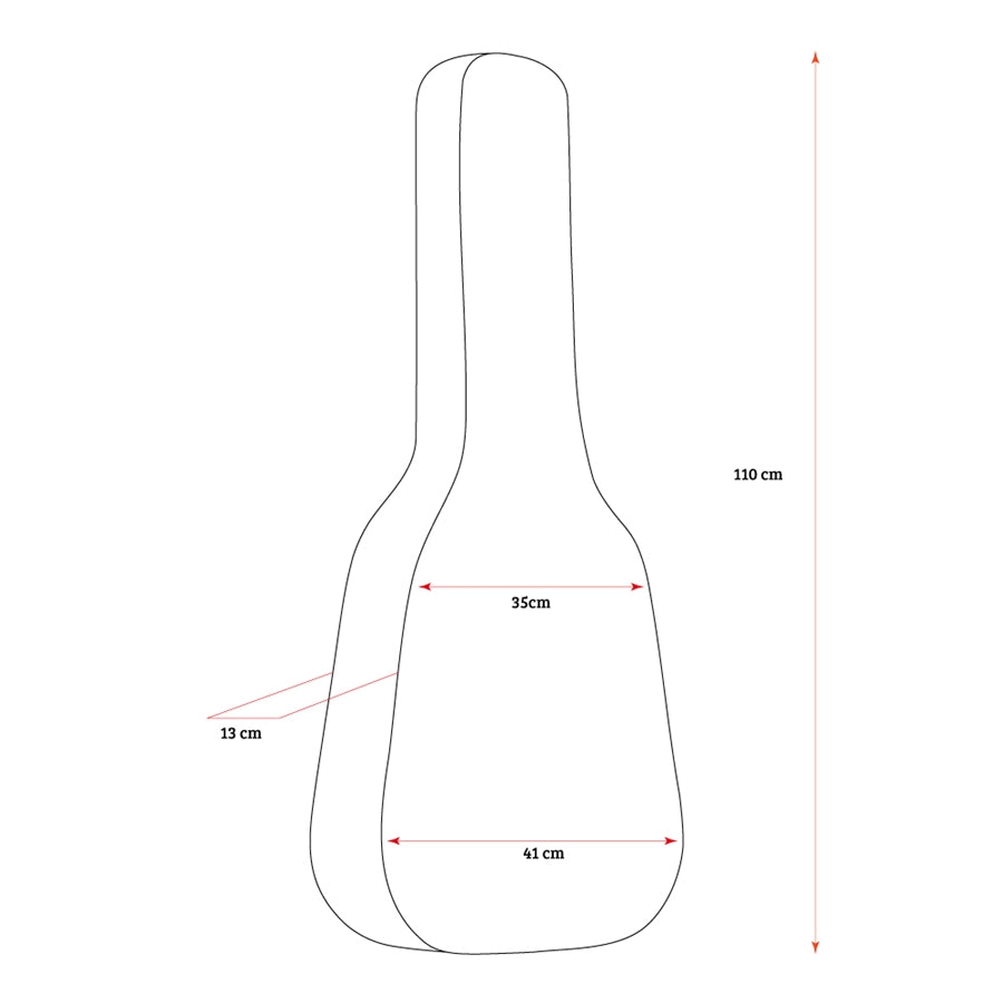 TOBAGO - GB30F Borsa per Chitarra Acustica Imbottita 15 mm