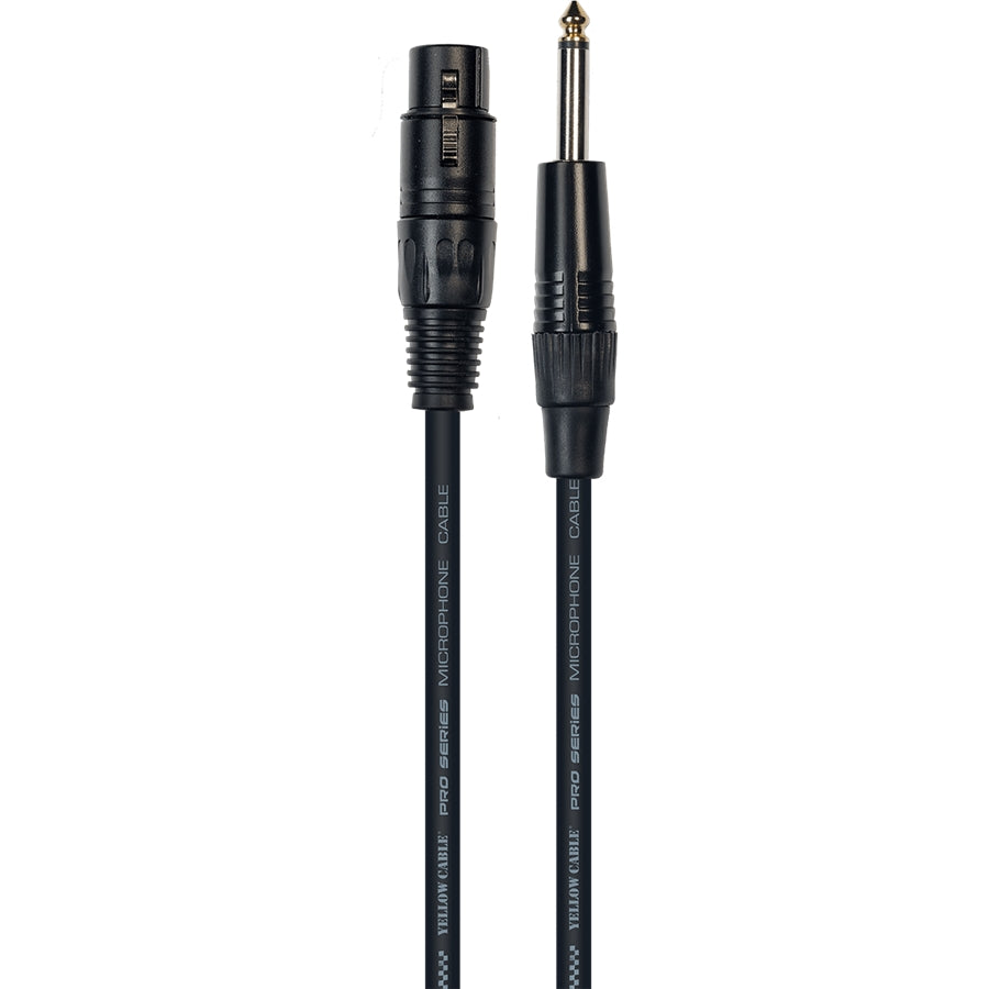 YELLOW CABLE - M10J Cavo Microfonico Jack Sbilanciato/XLR Femmina 10 m