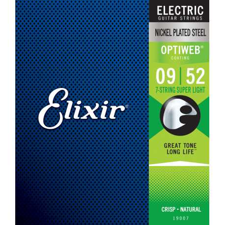 ELIXIR 19007 Nickel Plated Steel Optiweb 7-corde