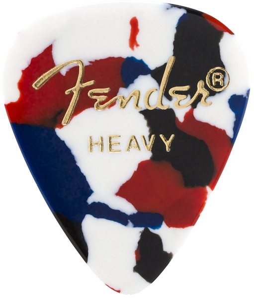 Fender Classic Celluloid, Confetti, 351 Shape, Heavy, 12 Count (confezione da 12 plettri)