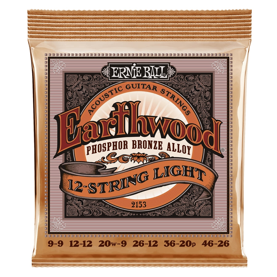 ERNIE BALL 2153 Earthwood Phosphor Bronze Acoustic 12-Strings