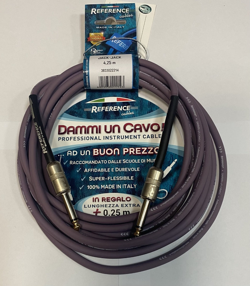 Reference "Dammi Un Cavo" Cavo professionale per strumento jack jack 4,25 metri/1