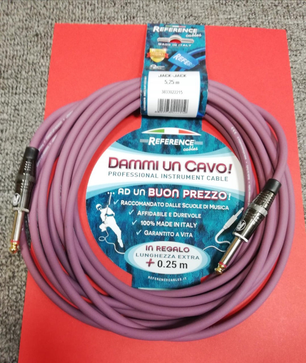 Reference "Dammi Un Cavo" Cavo professionale per strumento jack jack 5,25 metri