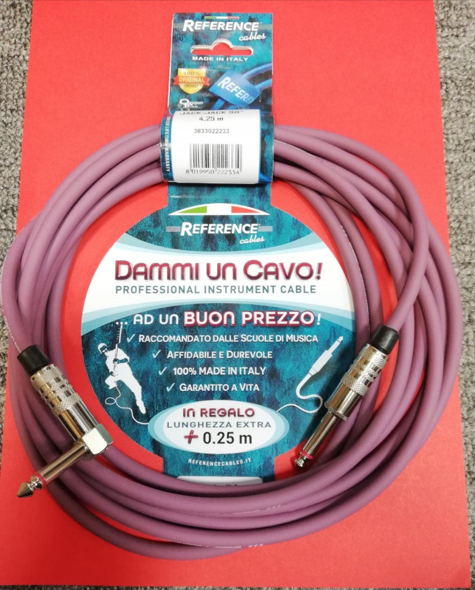 Reference "Dammi Un Cavo" Cavo professionale per strumento jack dritto jack ad angolo 4,25 metri