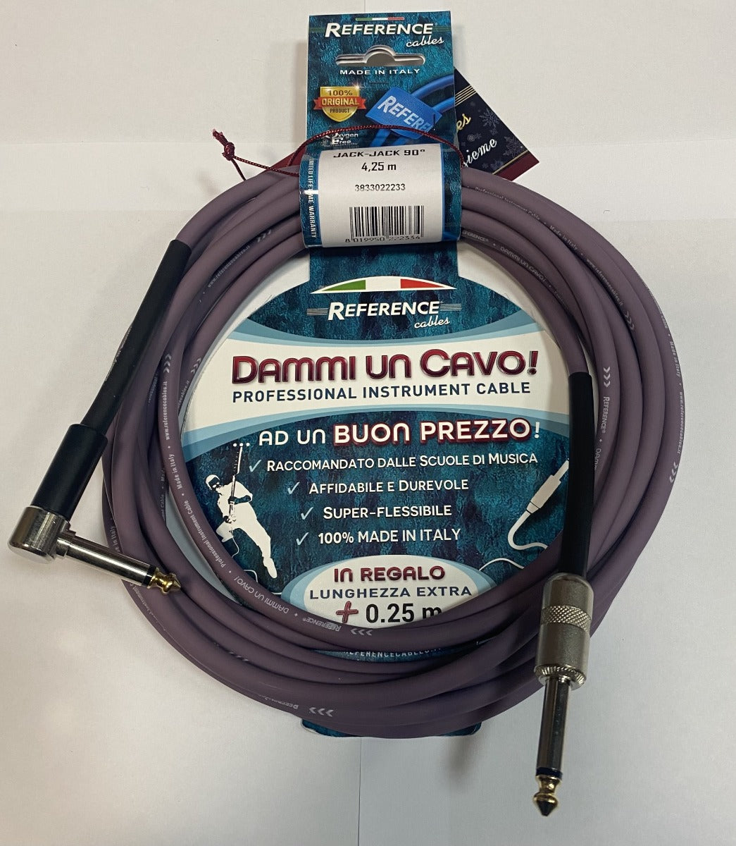 Reference "Dammi Un Cavo" Cavo professionale per strumento jack dritto jack ad angolo 4,25 metri/1
