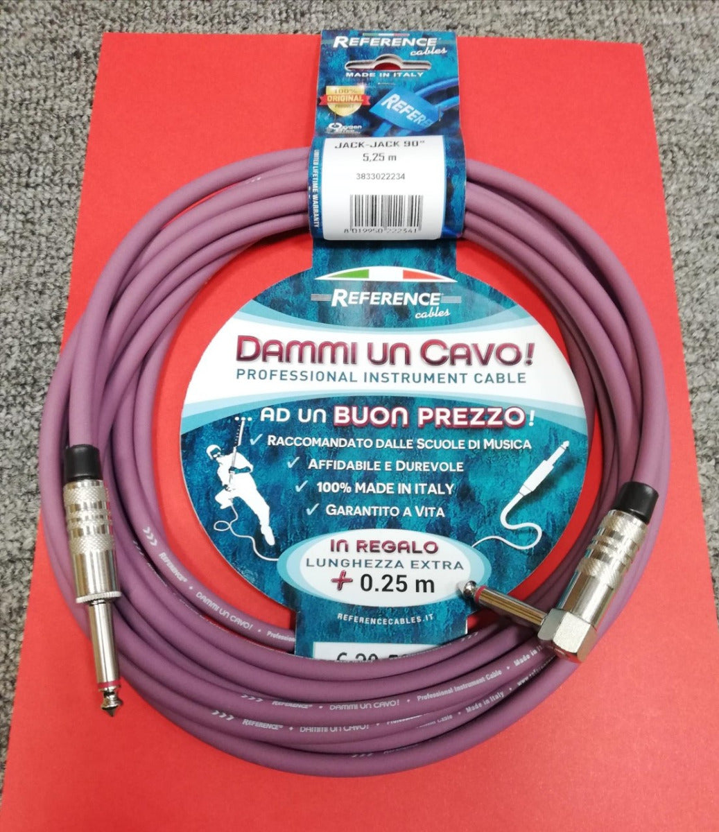 Reference "Dammi Un Cavo" Cavo professionale per strumento jack dritto jack ad angolo 5,25 metri