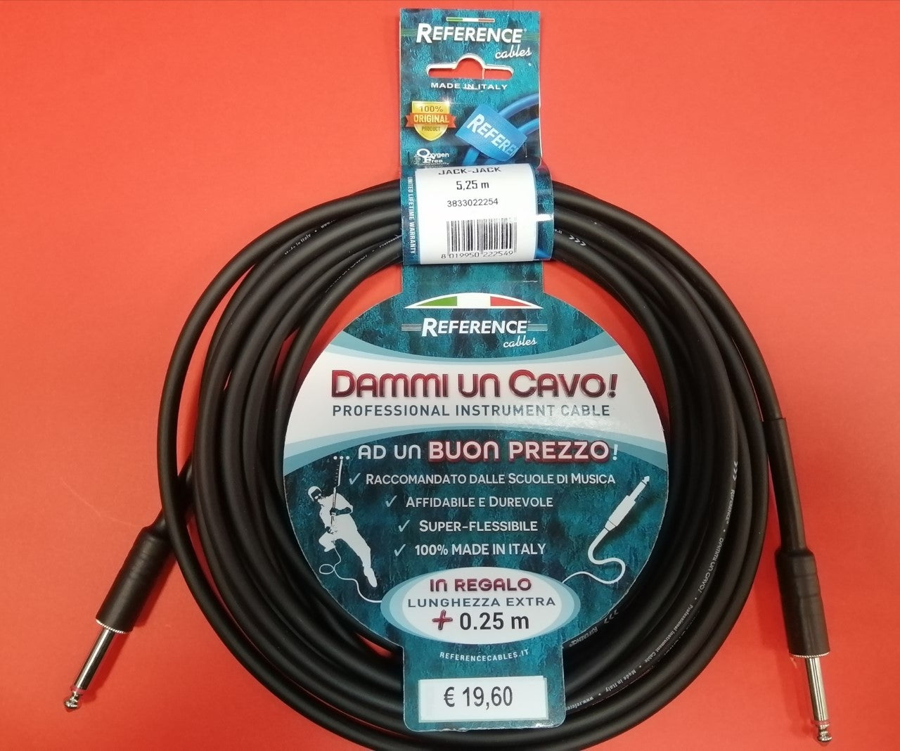 Reference "Dammi Un Cavo" BK Cavo professionale per strumento jack jack 5,25 metri