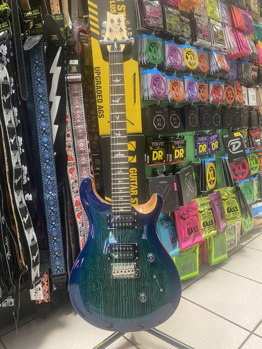 PRS  SE CUSTOM 24 BURLED ASH LIMITED EDITION LAKE BLUE