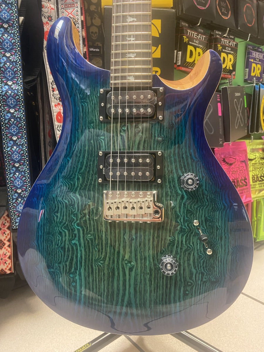 PRS  SE CUSTOM 24 BURLED ASH LIMITED EDITION LAKE BLUE