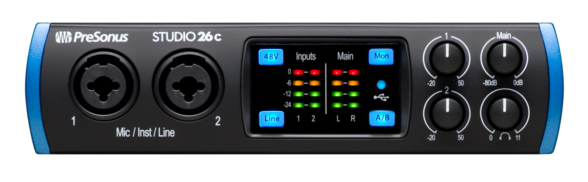 PreSonus  Studio 26c, Black and Blue