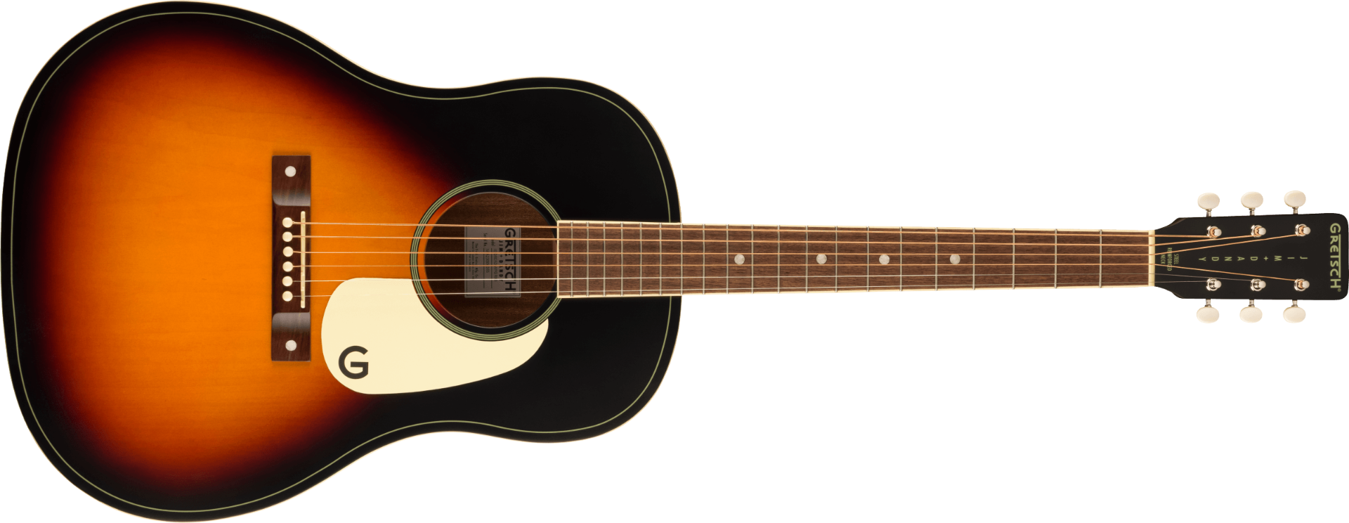 Gretsch Jim Dandy Dreadnought, Walnut Fingerboard, White Pickguard, Rex Burst