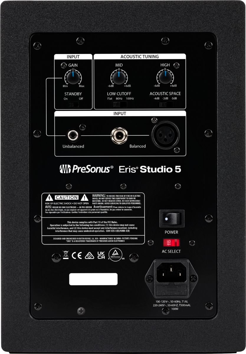 PreSonus Eris Studio 5, Black Monitor da Studio (singolo)