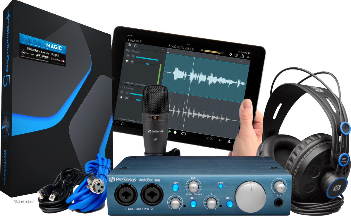 PreSonus  AudioBox  iTwo Studio, Black and Blue