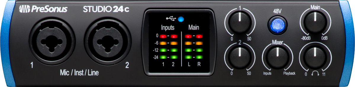 PreSonus Studio 24c, Black and Blue