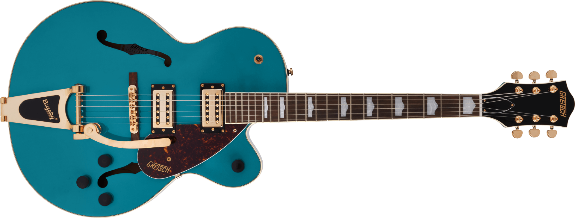 Gretsch G2410TG Streamliner Hollow Body Single-Cut with Bigsby and Gold Hardware, Laurel Fingerboard, Ocean Turquoise