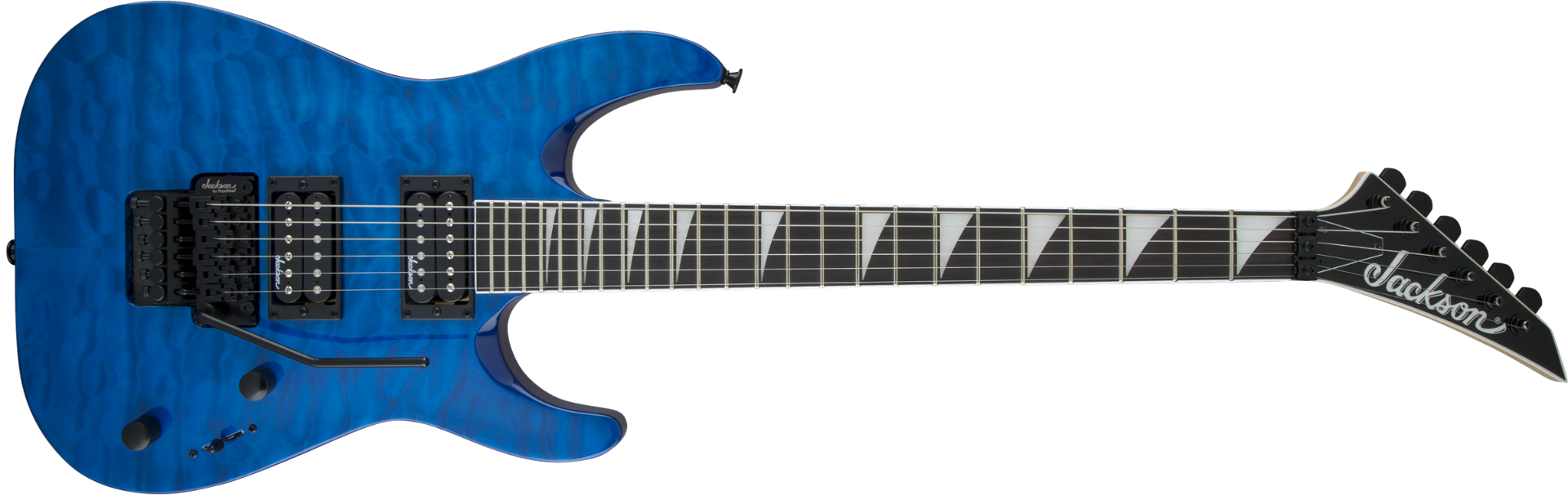 Jackson  JS Series Dinky Arch Top JS32Q DKA, Amaranth Fingerboard, Transparent Blue