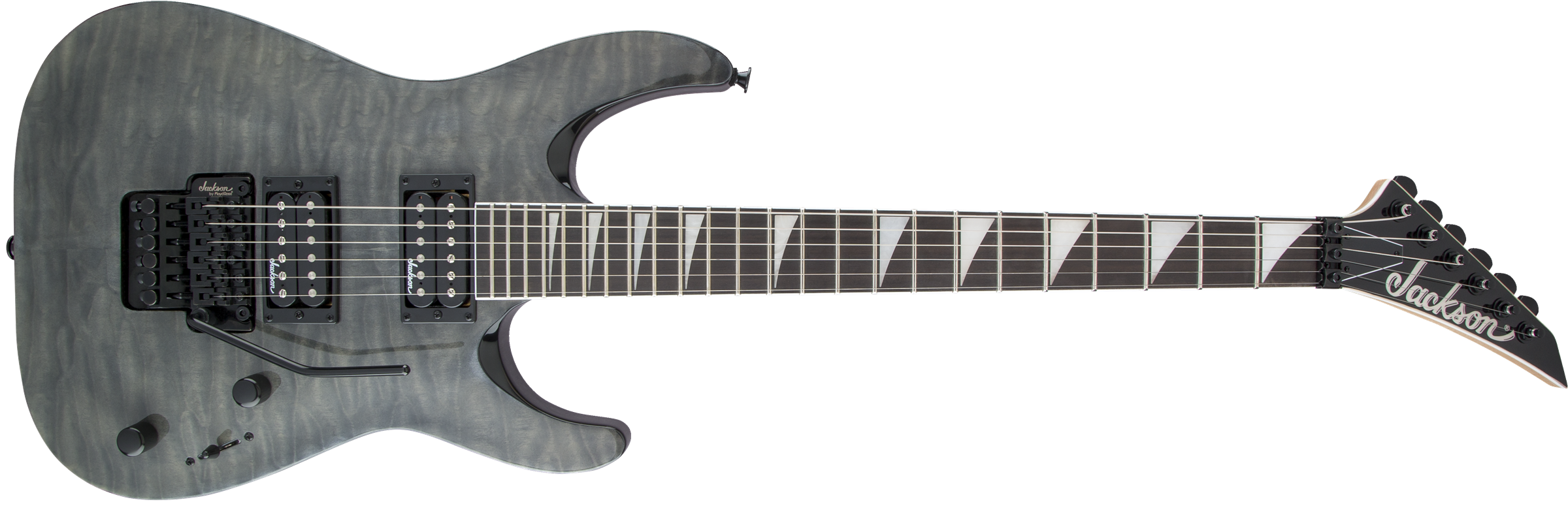 Jackson JS Series Dinky Arch Top JS32Q DKA, Amaranth Fingerboard, Transparent Black