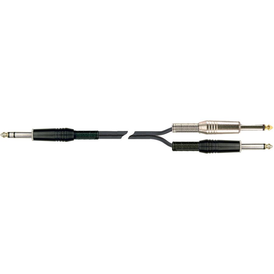 QUIK LOK STR/605K-3 BK JACK STEREO/2 JACK MONO