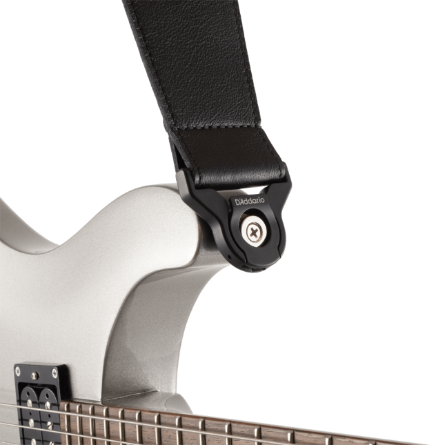 Tracolla D'Addario Comfort in pelle con sistema Auto Lock, Nera