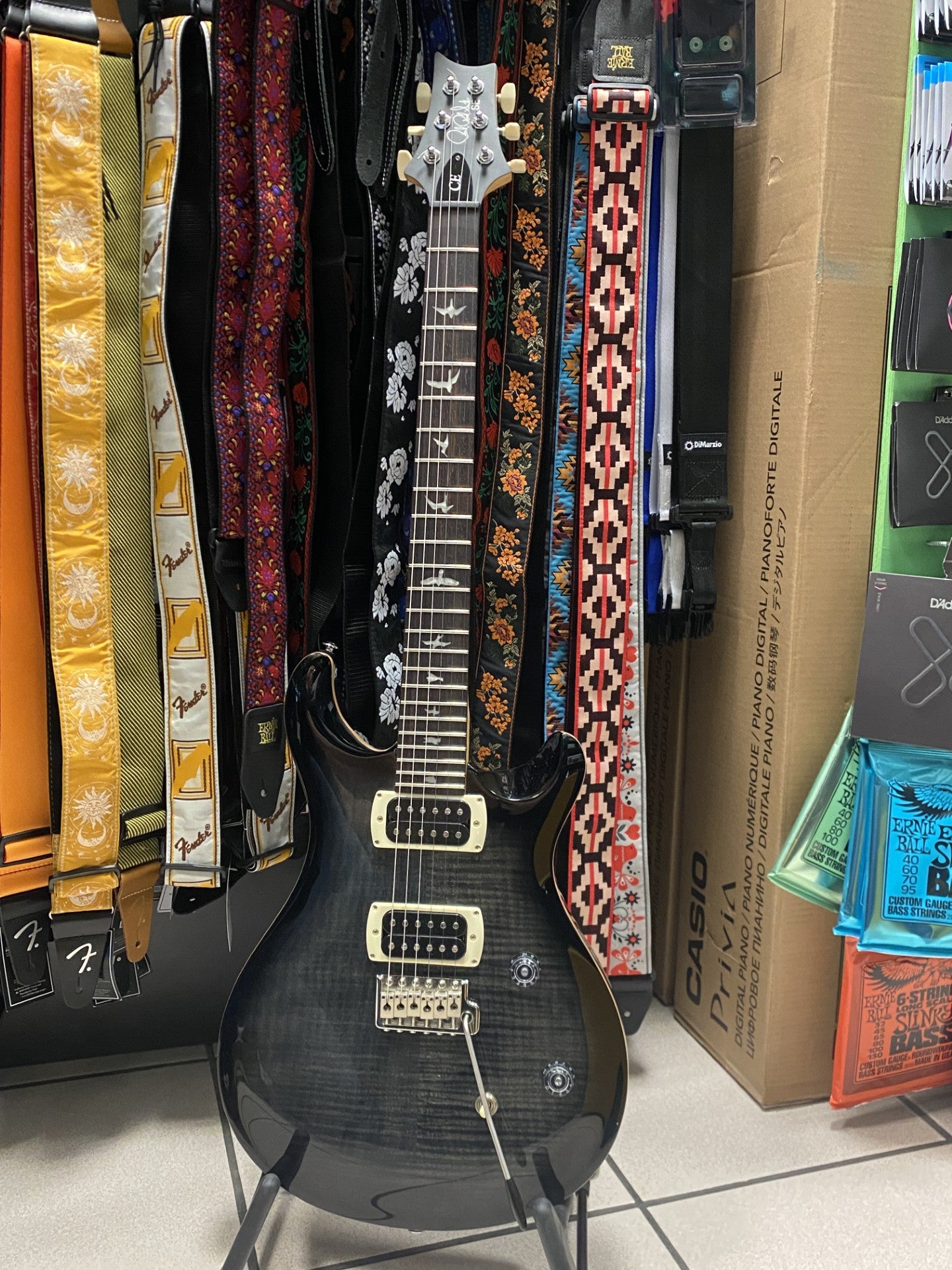 PRS SE CE24-CA Charcoal Burst Usata