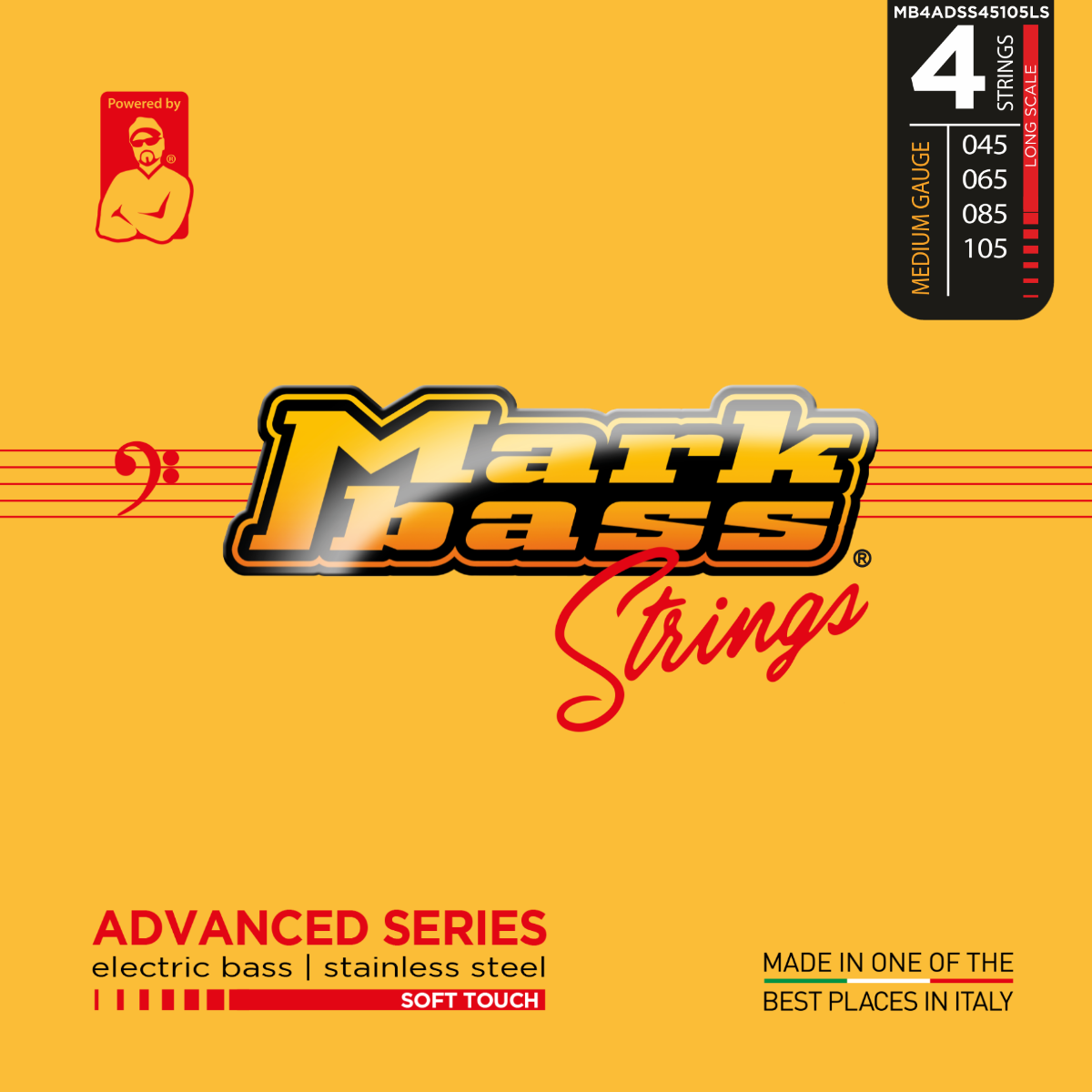 MARKBASS MB4ADSS45105LS SOFT TOUCH electric bass stainless steel - 045 065 085 105