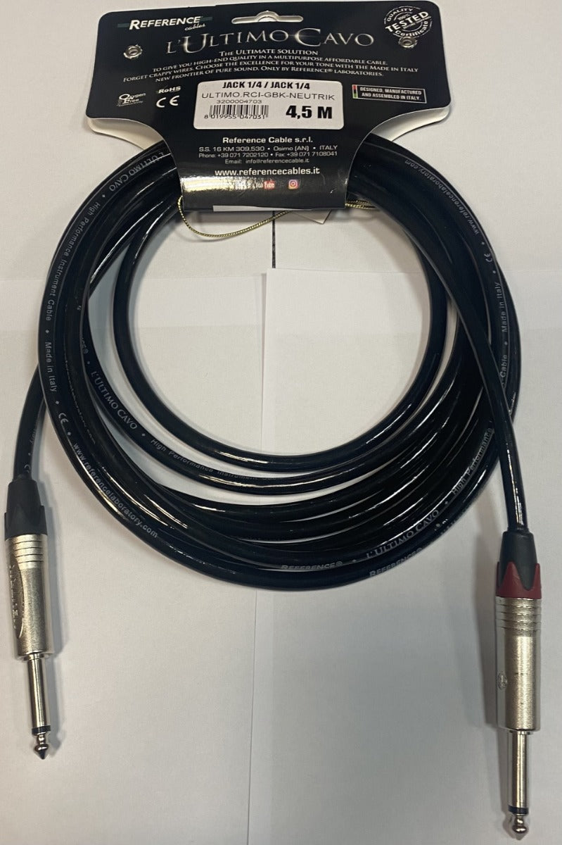 Reference ULTIMO.RCI-GBK-JJ-4,5-Neutrik cavo per strumenti