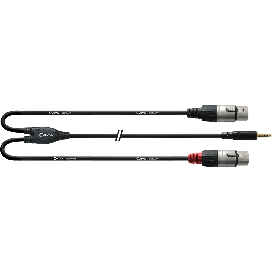 CORDIAL - CFY 3 WFF Cavo Y Stereo, Mini Jack TRS/2x XLR Femmina REAN 3 m