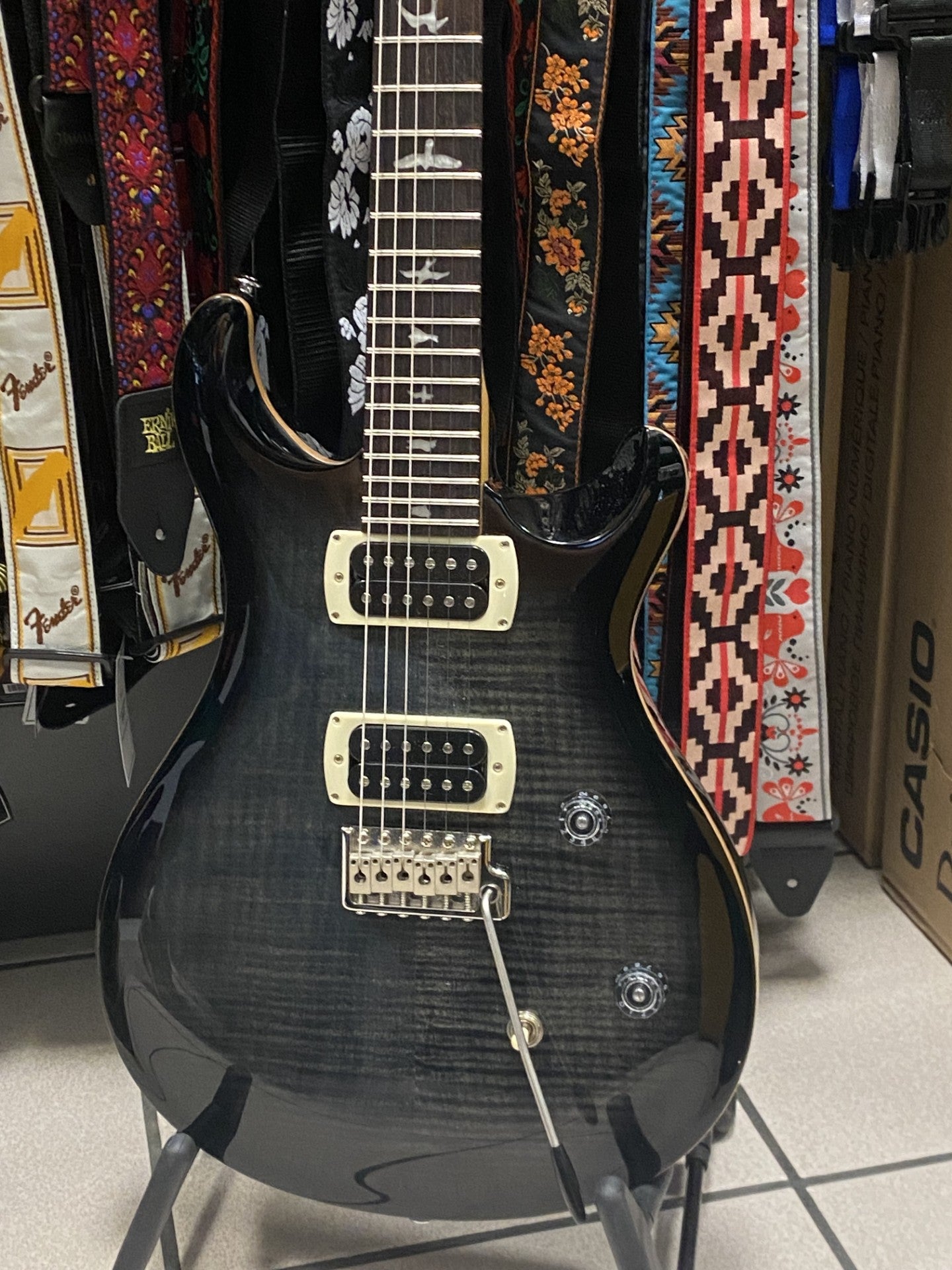 PRS SE CE24-CA Charcoal Burst Usata