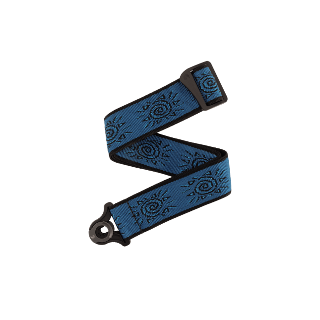 Tracolla D'Addario Planet Waves con sistema Auto Lock, Suns/Blue