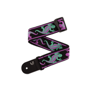 Tracolla D'Addario Planet Waves vintage, Lizards Green/Purple