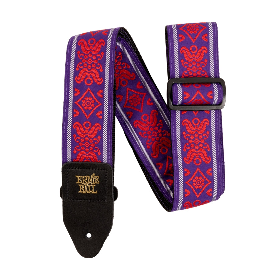 ERNIE BALL - 5330 ROYAL FLUSH RED JACQUARD STRAP