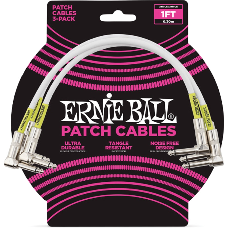 Ernie Ball 6055 Cavo Patch Puncake da cm 30 set di 3 pezzi