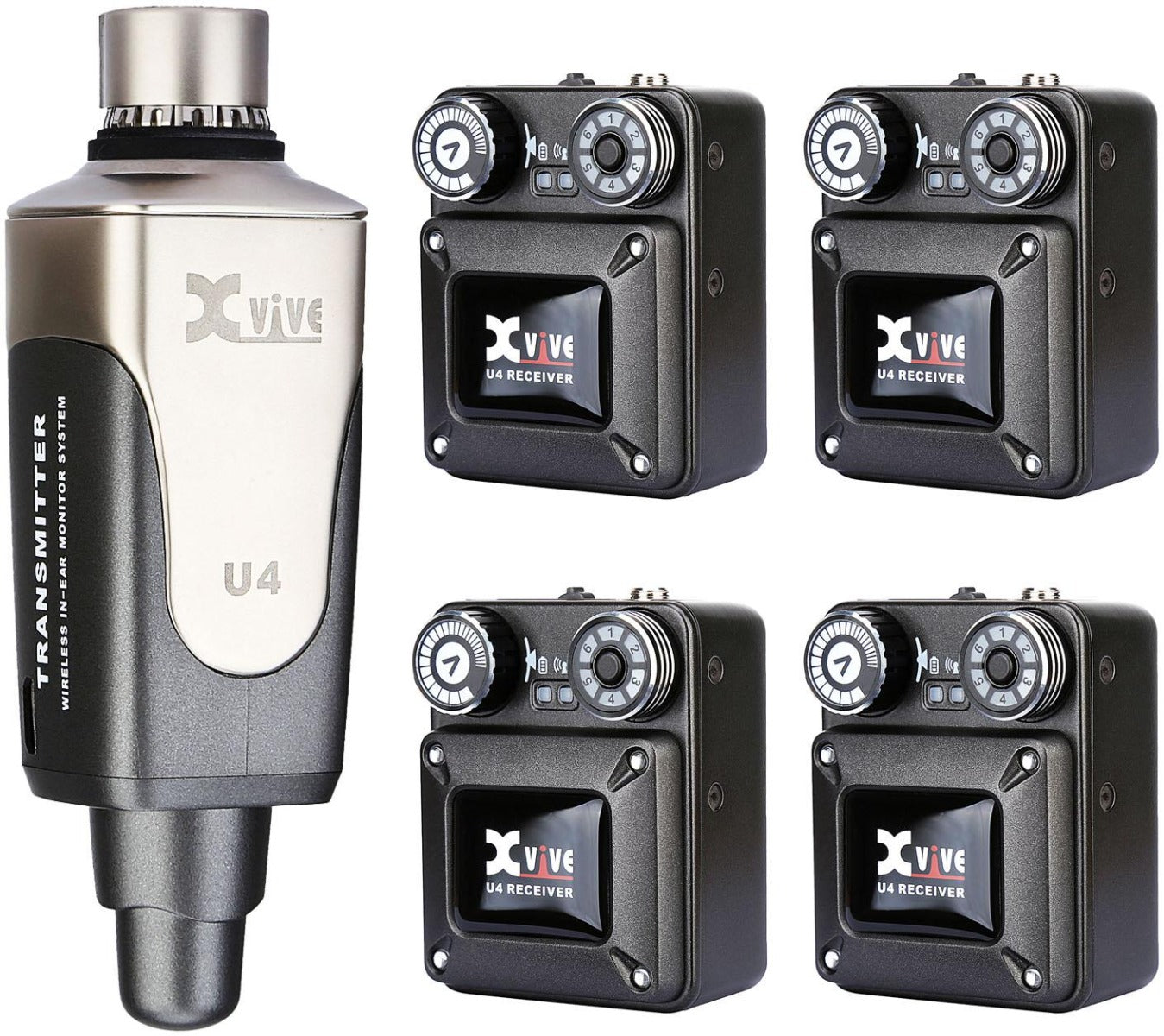 XVive U4R4 IN-EAR MONITOR SISTEMA MONITOR WIRELESS DIGITALE A 4 RICEVITORI