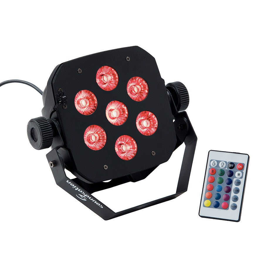 SOUNDSATION PAR-10W-7-R Faro PAR con 7 LED da 10W RGBW+AV 6IN1 e Telecomando
