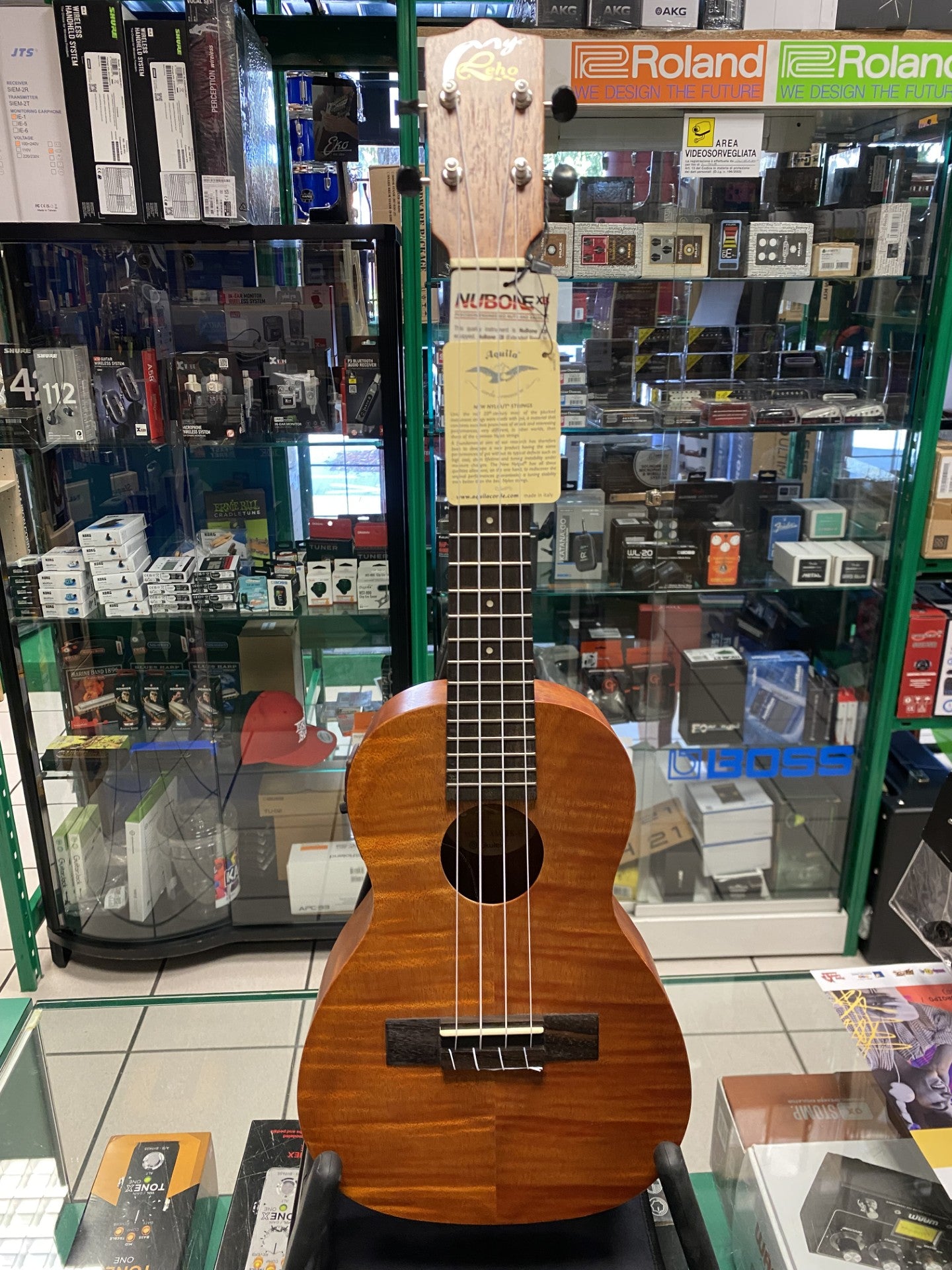 Leho MLUC-XM-TS-E Ukulele Concert elettrificato con borsa