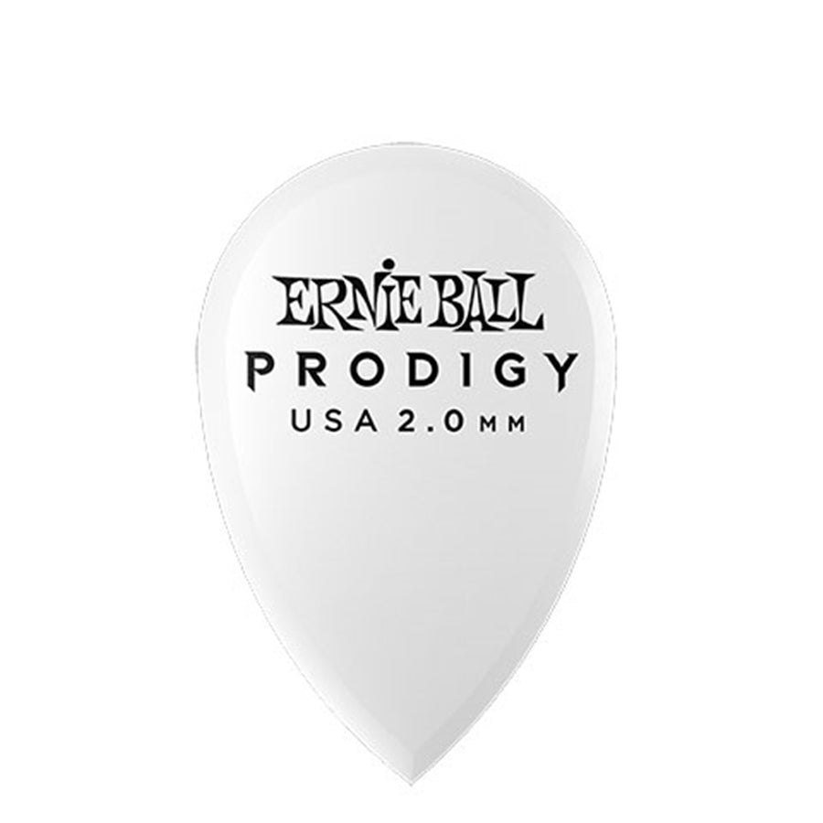 ERNIE BALL - 9336 PLETTRI PRODIGY TEARDROP WHITE 2,0 MM BUSTA 6