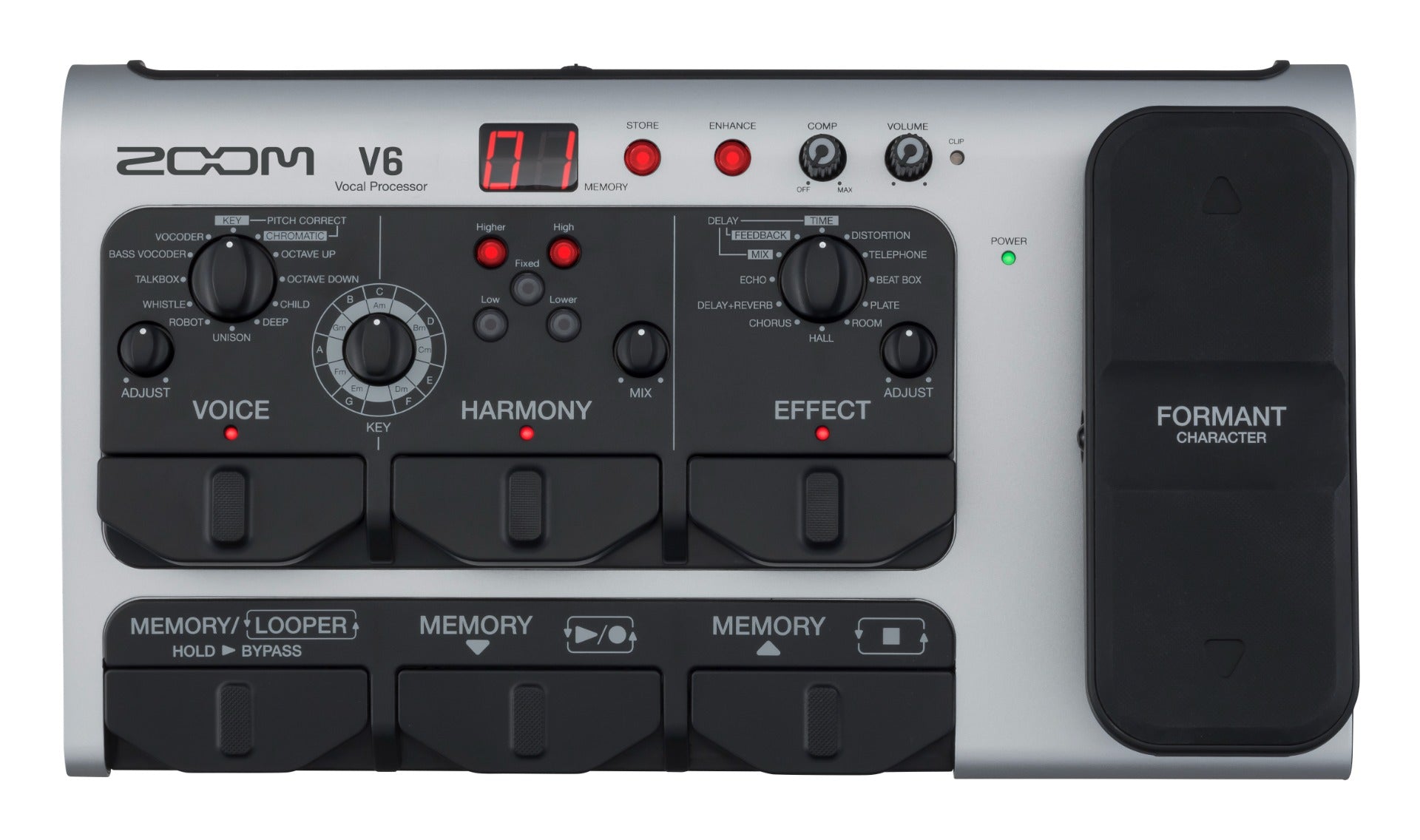 Zoom V6-SP - PEDALE MULTIEFFETTO PER VOCE (Microfono non compreso)