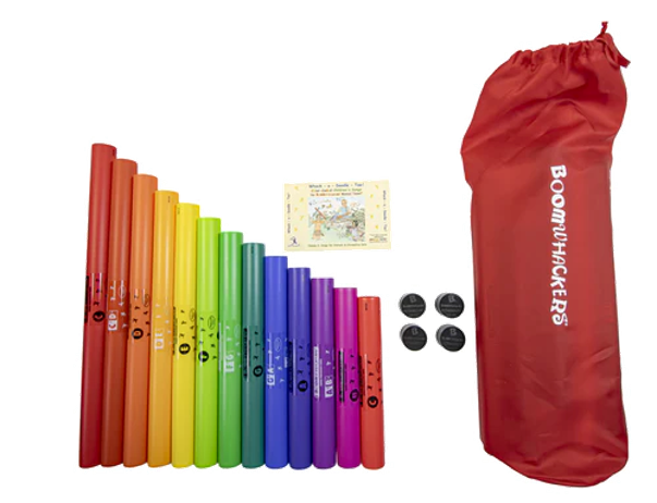 BoomWhackers- Full Octave Kit - 13 tubi + 4 Octavator caps + Libro - c/bag