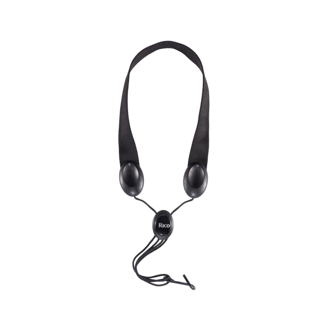 Rico Saxophone Strap, Soprano/Alto, Black Nylon