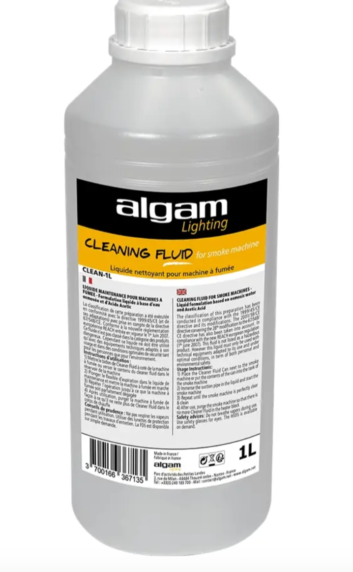 ALGAM LIGHTING - CLEAN-1L Liquido di Pulizia per Macchine del Fumo 1L